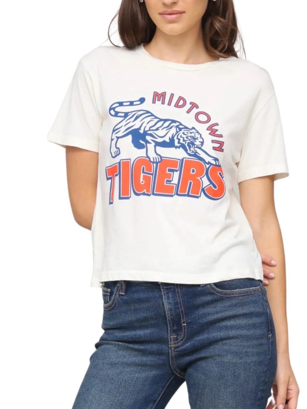 Midtown Tigers Graphic Tee - White